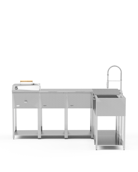 Outdoor kitchen designed with modules