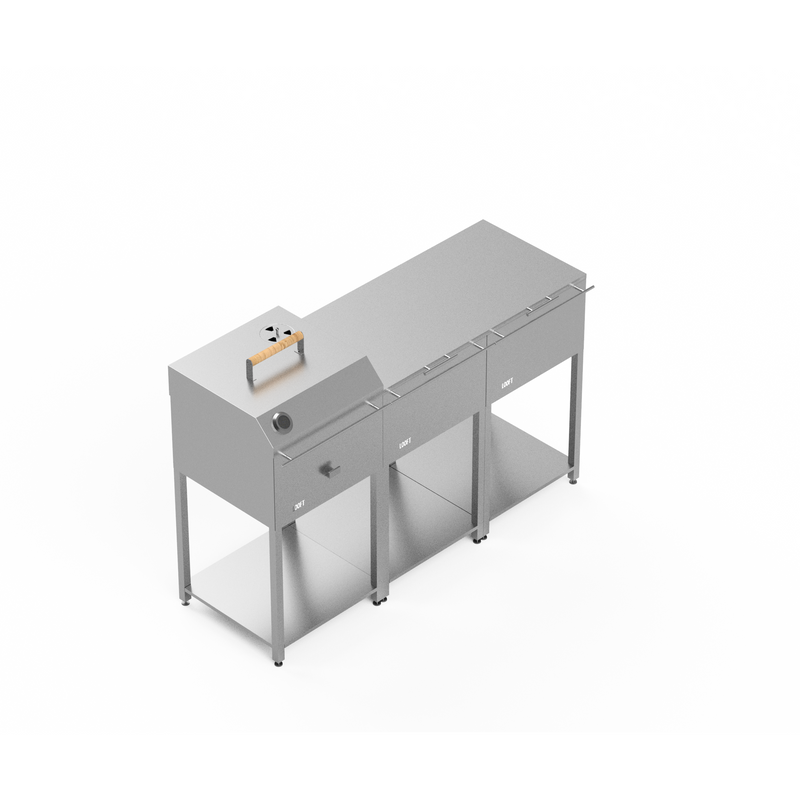 Outdoor kitchen with grill